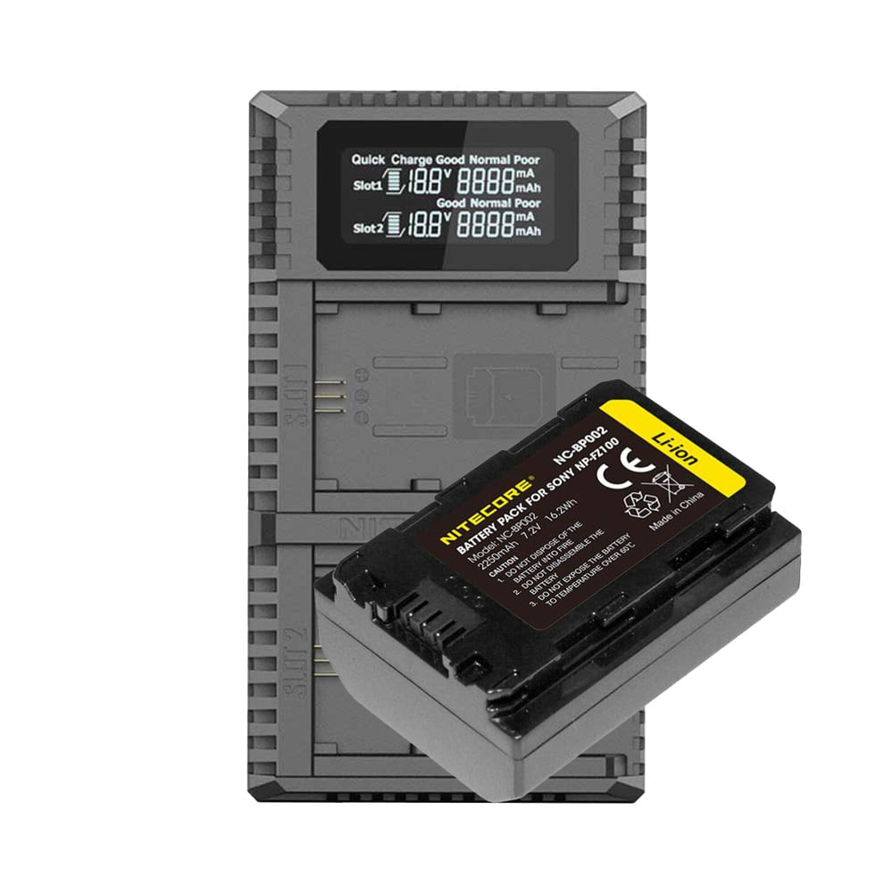 나이트코어 NP-FZ100 + USN4 PRO 배터리 충전기 세트